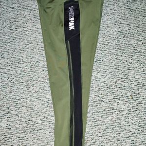 PINK VICTORIA SECRET LEGGINGS SZ XL